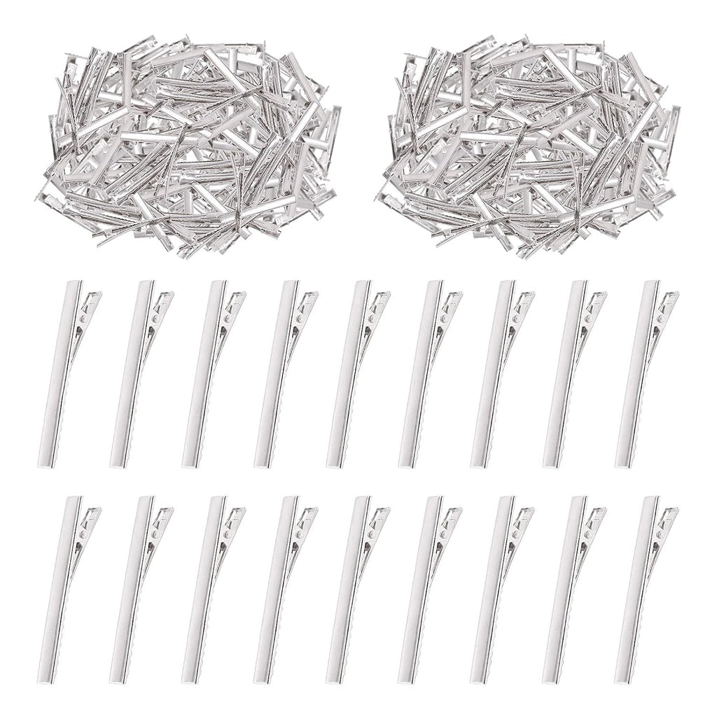 Swpeet 200Pcs 2.6inch - 6.5cm Alligator Hair Clips Kit, Perfect for Metal Duck Bill Hair Clips Flat Top Single Prong Hai
