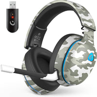 AOC 2.4GHz Wireless Gaming Headset for PS5, PS4, PC, Switch, 45Hr, Camo