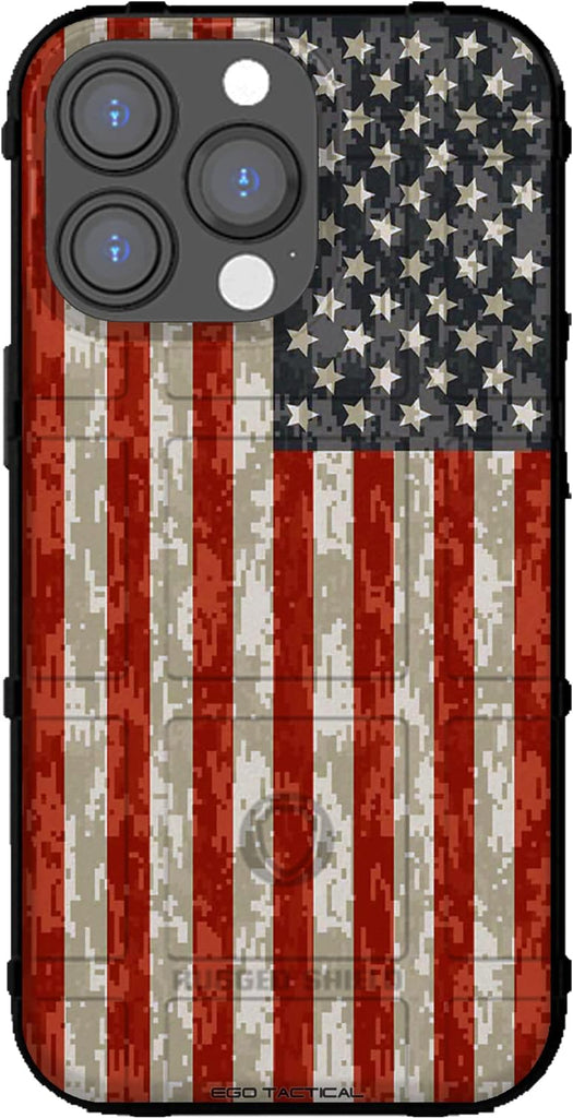 EGO TACTICAL Limited Edition Rugged Shield case Compatible with iPhone 14 Pro [6.1" Screen] Printed in The USA USA Digit