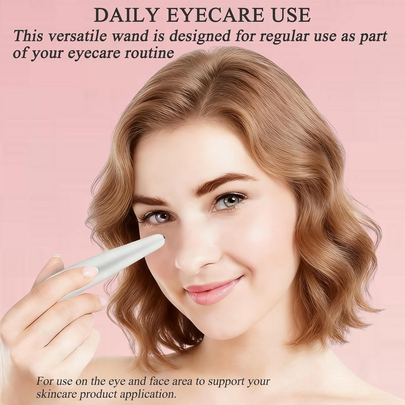 Vowleike Varita de Levantamiento de Ojos, 3 en 1 con Luz Roja Vibratoria 98°F a 113°F Pantalla LCD Masajeador de Ojos para Ojos Secos, Ojeras e Hinchazón, Eléctrico para Cara, Bolígrafo Escultor de