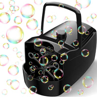 Bubble Machine, Automatic Bubble Blower Maker for Kids or Parties (Black)