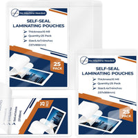 25 Pack 10 Mil 5"x7" Self Sealing Laminating Pouches Self Adhesive Lamination Pouches Clear Laminate Sheets for Photos O