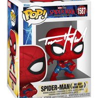 Funko Pop! Marvel Spider-Man Tom Holland Firmado (Reimpresion) con Estuche Protector