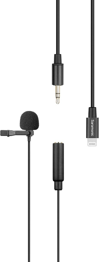 Saramonic LavMicro U1A Lavalier Lapel Microphone with Lightning for iPhone, or iPad with a Built-in 6.6-Foot (2m) Cable