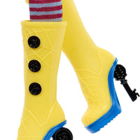 Monster High Skullector Doll, Coraline Collectible in Yellow Raincoat