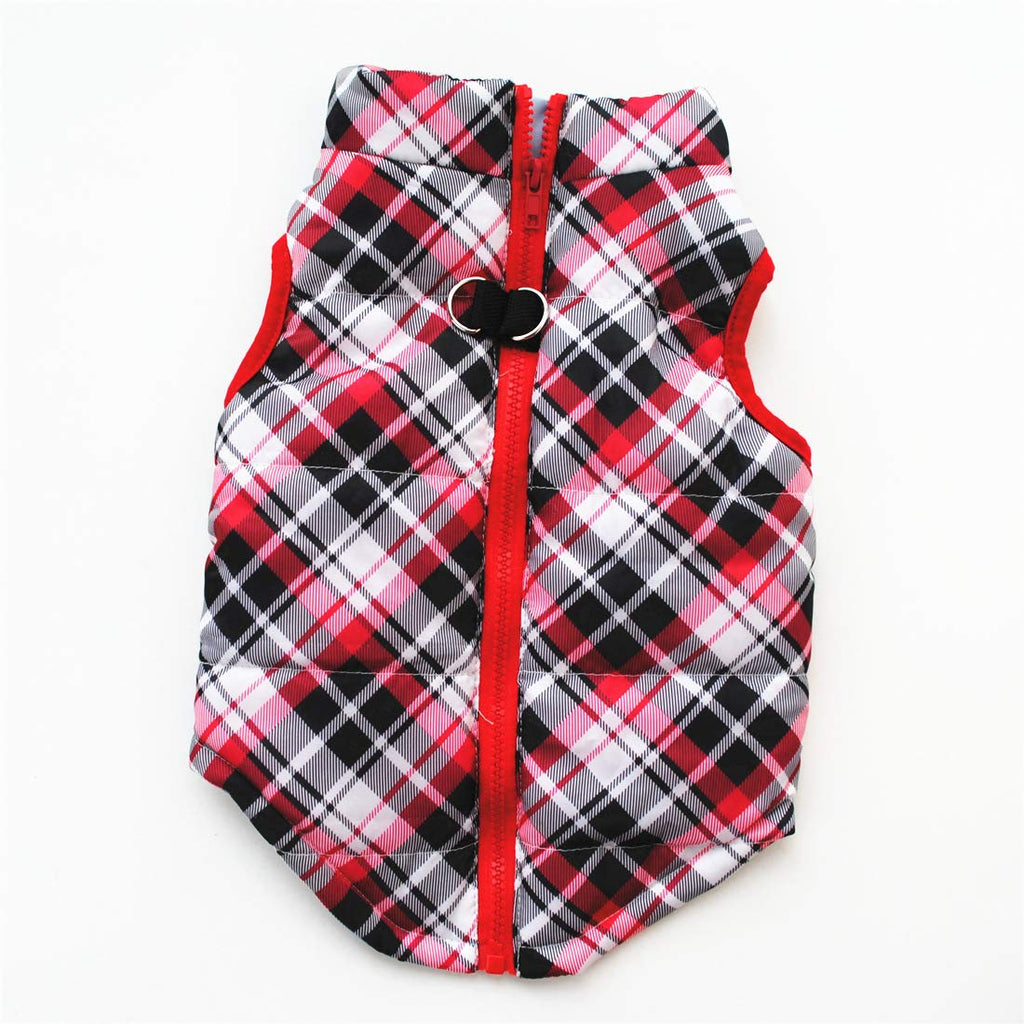 MaruPet Winter Waterproof Windproof Vest Coat for Small Medium Dogs - Warm Jacket for Cold Weather, Plaids M (Not Suitab