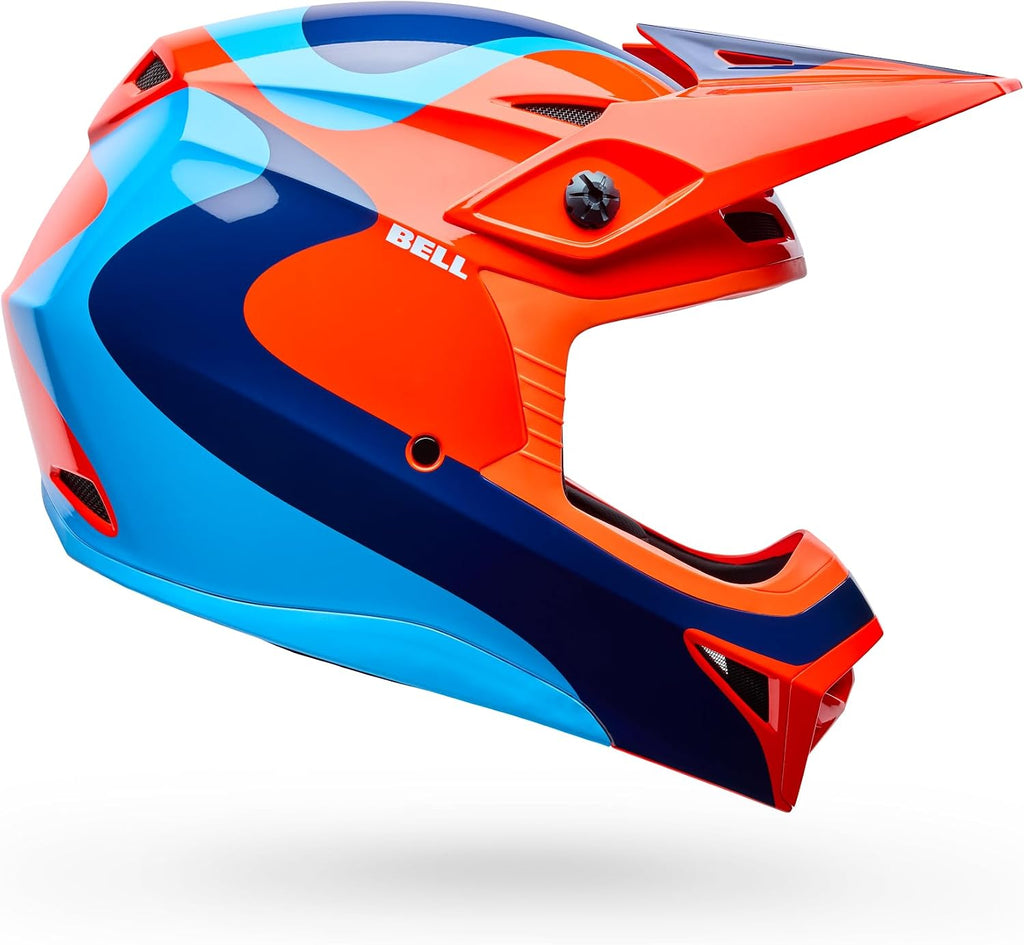 Bell MX-10 MIPS - Orange/Blue Wave, XX-Large