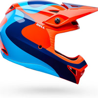 Bell MX-10 MIPS - Orange/Blue Wave, XX-Large