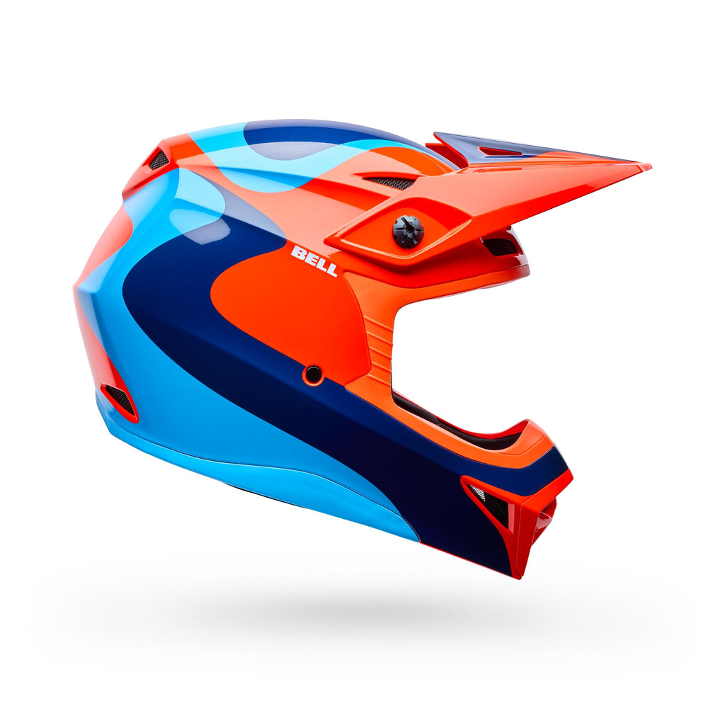 Bell MX-10 MIPS - Orange/Blue Wave, X-Large