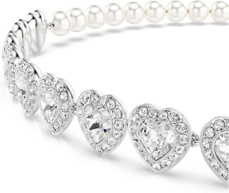 Swarovski Ariana Grande Collection, Clear Crystal & Pearls, Rhodium Finish, Necklaces, Earrings and Bracelets