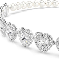 Swarovski Ariana Grande Collection, Clear Crystal & Pearls, Rhodium Finish, Necklaces, Earrings and Bracelets