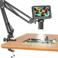 Aikokkl 5" LCD Digital Soldering Microscope for PCB Repair with C-Clamp