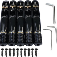 OVSAL Pack of 5 Individual Single Tubular Fixed Bridge 5 String Electric Bass Bridge for Headless 5-string Bass Replacem
