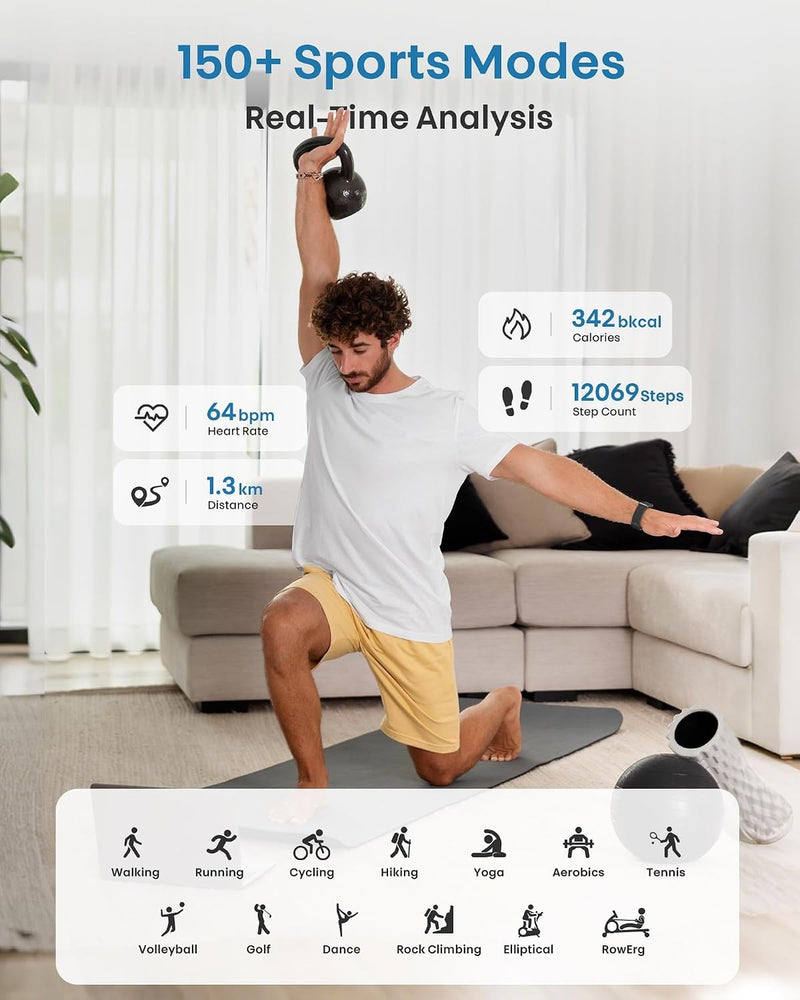 PJIVE Pulsera inteligente, rastreador de actividad física y salud