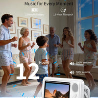 Waterproof Shower Phone Holder for iPhone, Bathroom Fan with Speaker