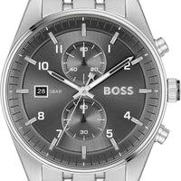 BOSS Skytraveller Men's 44mm Quartz Chronograph Watch, 5ATM/50m Water Resistant