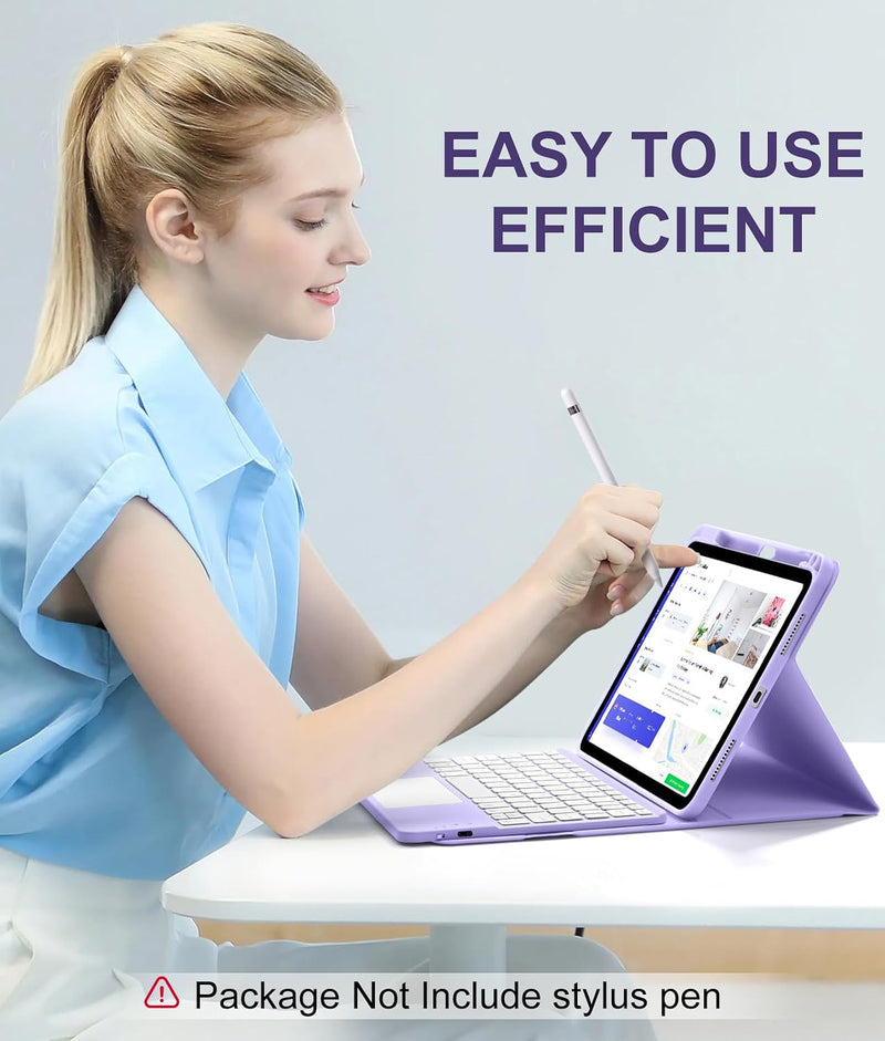 Funda con Teclado Harvopu para iPad 11" (A16) / iPad 10.ª Gen - Morado