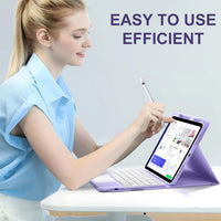 Funda con Teclado Harvopu para iPad 11" (A16) / iPad 10.ª Gen - Morado