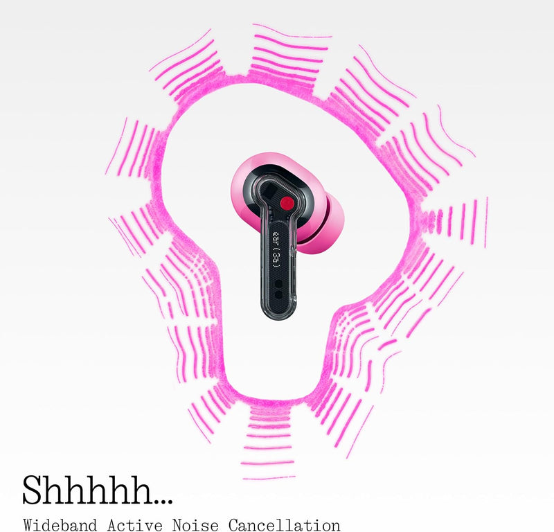 Nothing Ear (3a) Auriculares Bluetooth Cancelación de Ruido 45dB - Rosado