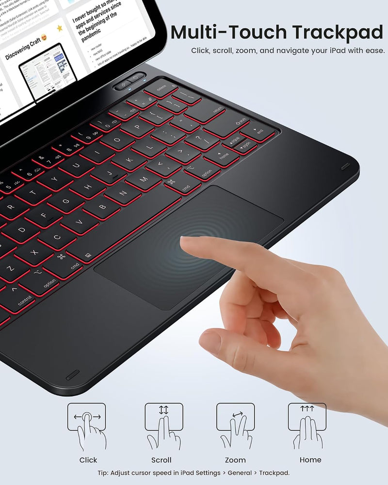 Funda con Teclado typecase Edge para iPad 11" (A16) / 10.ª Gen - Fibra de Carbono
