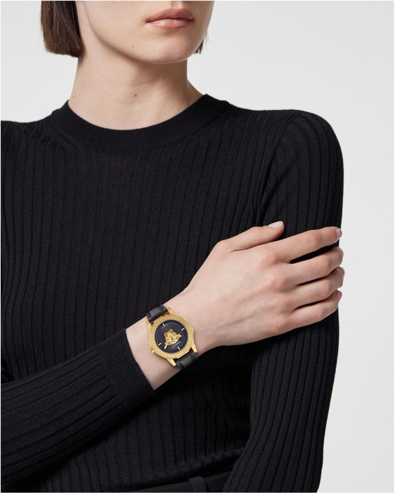 Versace Medusa Deco Leather Watch