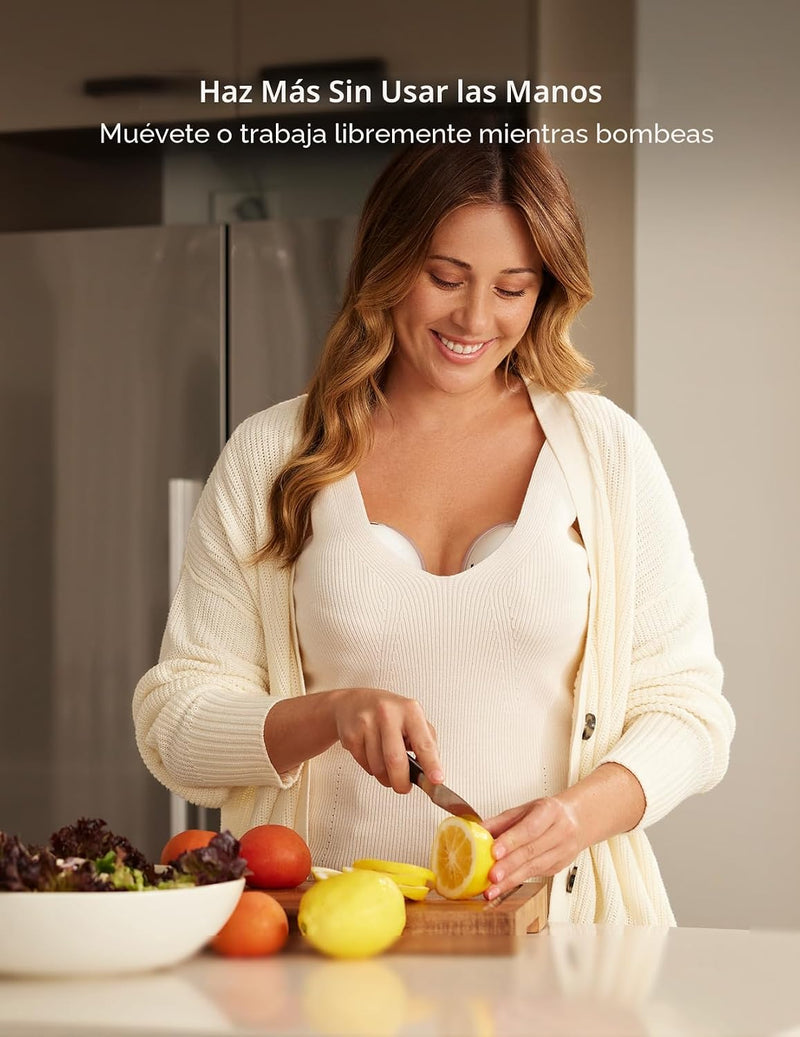 Momcozy M5 Extractor de Leche Inteligente Manos Libres - Pack de 2 (Gris)