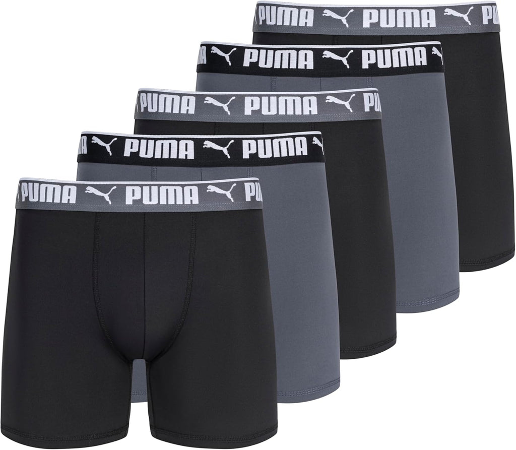 Mega oferta, PUMA Men's 5 Pack Performance Boxer Briefs, talla S y M