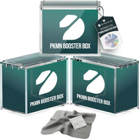 Dinavio Crafthouse PKMN Booster Box Case Acrylic Display Stackable 3 Pack - 8mm + 5mm Ultra Thick Acrylic - PKMN Booster