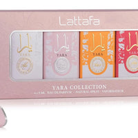 Lattafa Yara Collection – 4 × 5 ml Eau de Parfum Gift Set for Women (Yara + Yara Moi + Yara Tous + Yara Candy)