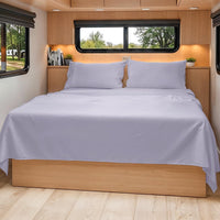Short Queen Size 4 Piece Bed Sheet Set - RV Short Queen - Light Lavender