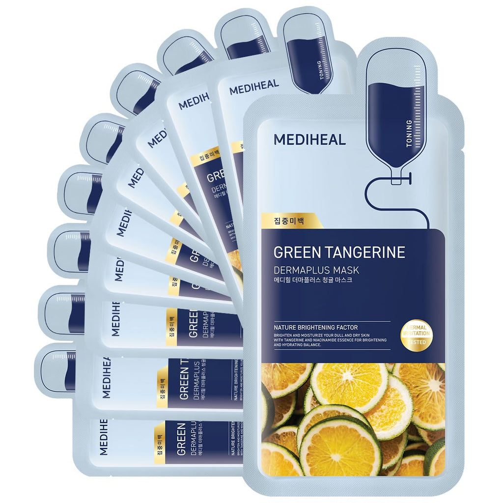 MEDIHEAL Dermaplus Green Tangerine Toning Mask (10ea)