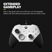 Amazon Xbox Wireless Gaming Controller | Elite Series 2 Core | White | Console, PC, and Android | Adjustable Thumbsticks | Trigger Locks