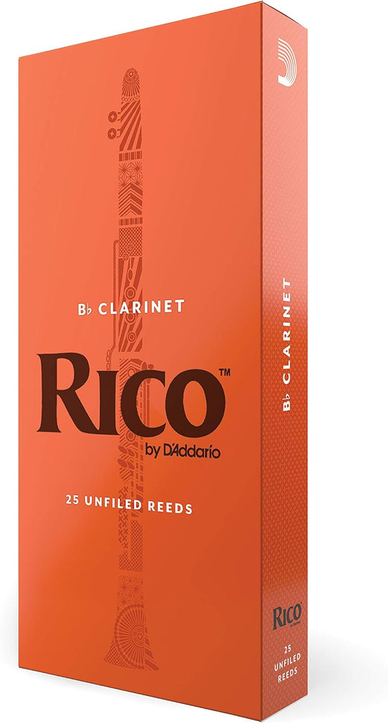 D’Addario Woodwinds - Rico Bb Clarinet Reeds - Reeds for Bb Clarinet - Crafted for Beginners, Students, Educators - Stre