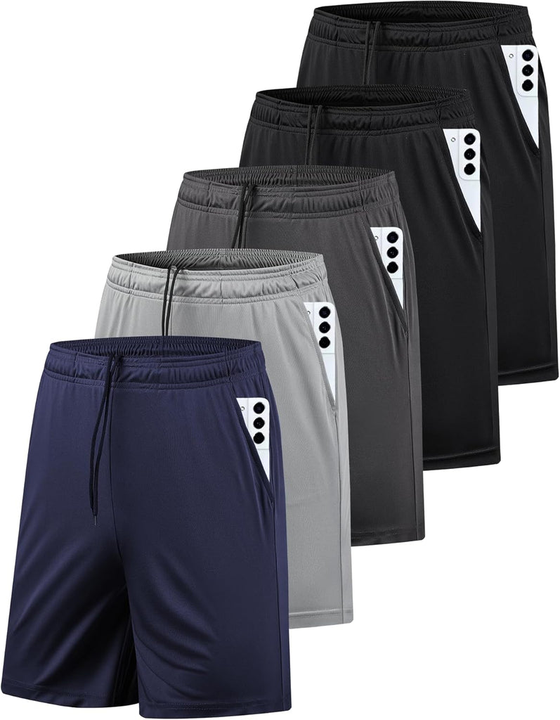 Ofertaza, AKAWOOKO 5 Pack Men's Athletic Gym Shorts with Pockets