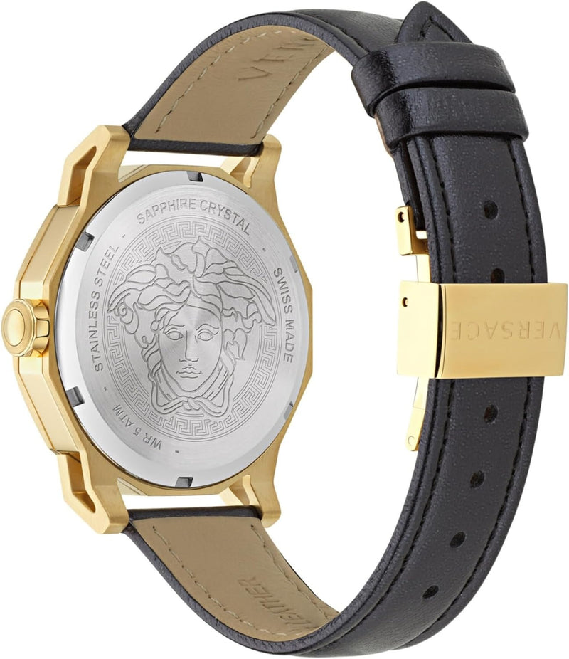 Versace Medusa Deco Leather Watch
