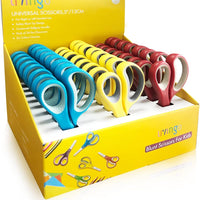 LIVINGO Kids Scissors Bulk Pack 24, 5" Blunt School Safety