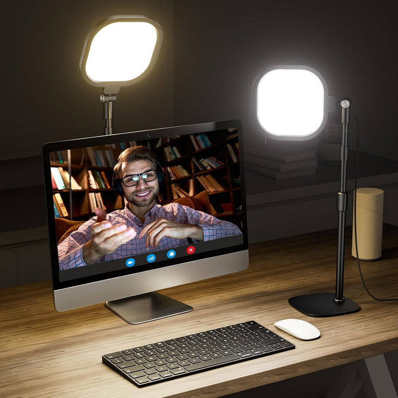 LitONES Zoom Lighting for Computer, Adjustable Desk Ring Light for Video Calls