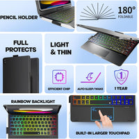 Funda con Teclado NOKBABO para iPad 10/11 (A16) y Air 11" (M4/M3/M2) - Negro Mate