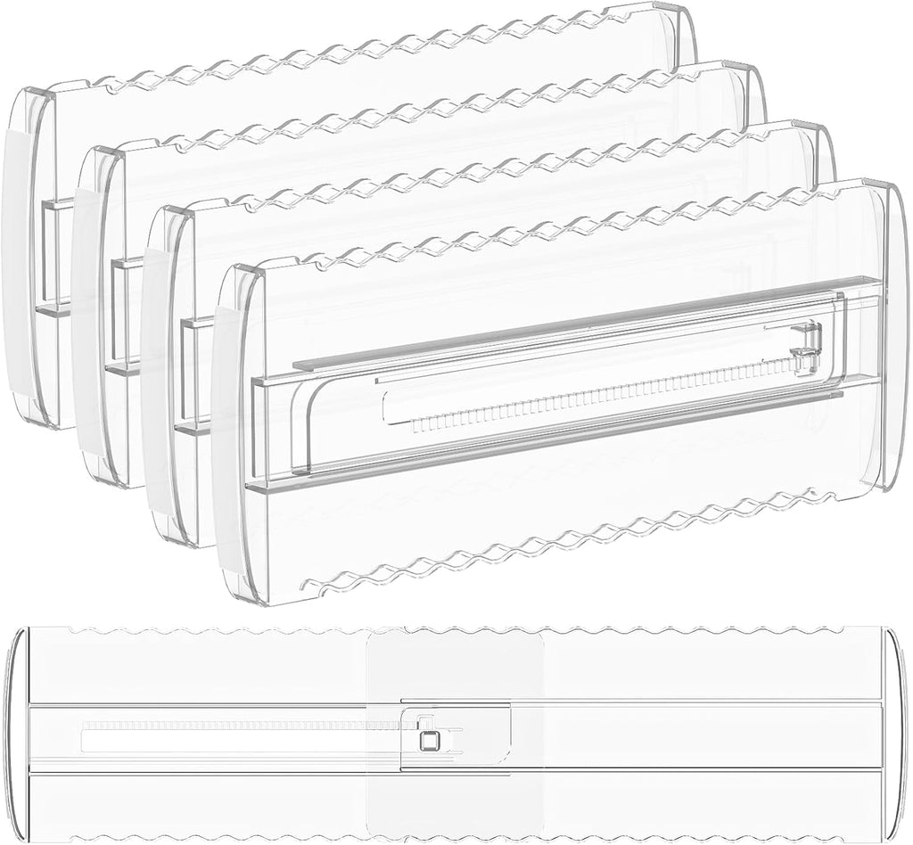 ROADNEX 4 Pack 4" High Drawer Dividers for Clothes, 10.2"-16.5" Expandable