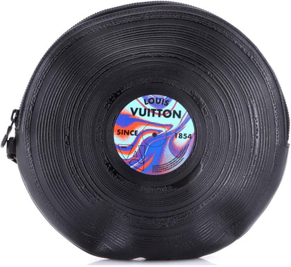 Louis Vuitton Estuche de mano para discos de vinilo de segunda mano, color negro