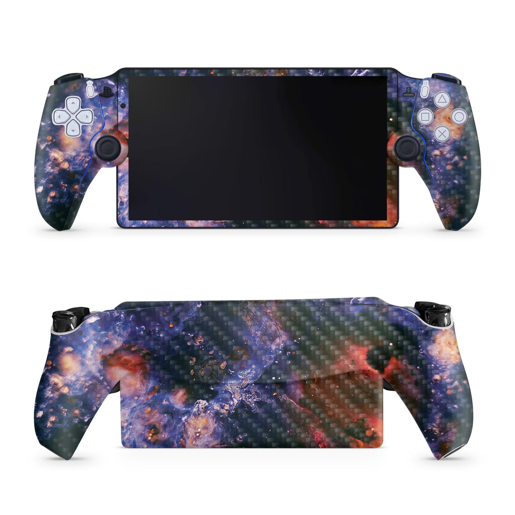 Carbon Fiber Gaming Skin Compatible with PS5 Portal Remote Player - Andromeda - Premium 3M Vinyl Protective Wrap Decal C