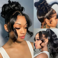 360 Lace Front Wigs Body Wave Human Hair 220 Density HD Lace Wigs 18 Inch