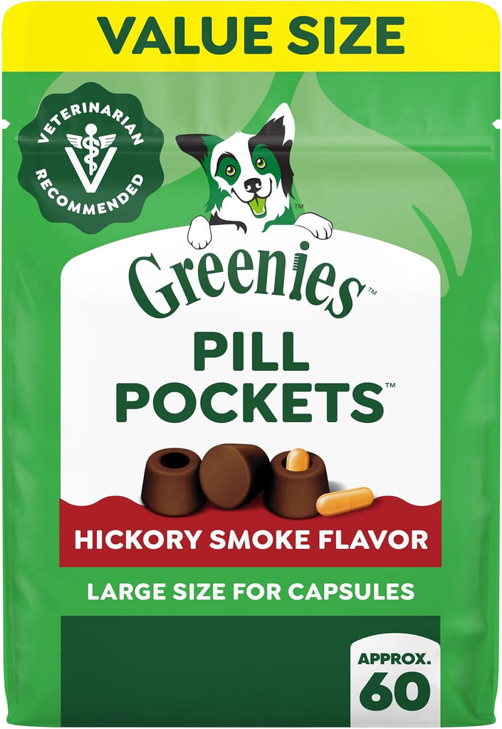 Greenies Pill Pockets Large Size Dog Treats, Hickory Smoke, 15.8 oz