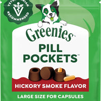 Greenies Pill Pockets Large Size Dog Treats, Hickory Smoke, 15.8 oz