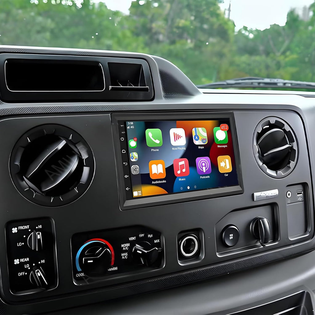 PHEZEN 7 inch Touchscreen Car Stereo Fit for Ford E250 E350 2009-2014, Android 13 Car Radio with Carplay & Android Auto