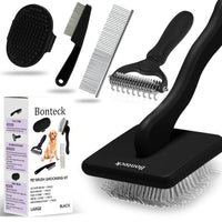 Bonteck Dog Slicker Brush for Dogs Grooming Kit 5PCS Long Haired Doodles
