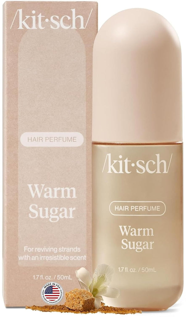 Kitsch Hair Perfume for Women - Warm Sugar | Clean, Deodorizing & Patented Odor-Eliminating Technology Hair Spray & Body Mist - Freshen Hair, Body & Pillows - Pink Grapefruit & Vanilla Scent - 50mL