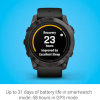 Garmin epix Pro (Gen 2) Sapphire Edition, 51mm, High Performance Smartwatch, Advanced Training Technology, Built-in Flashlight, Black