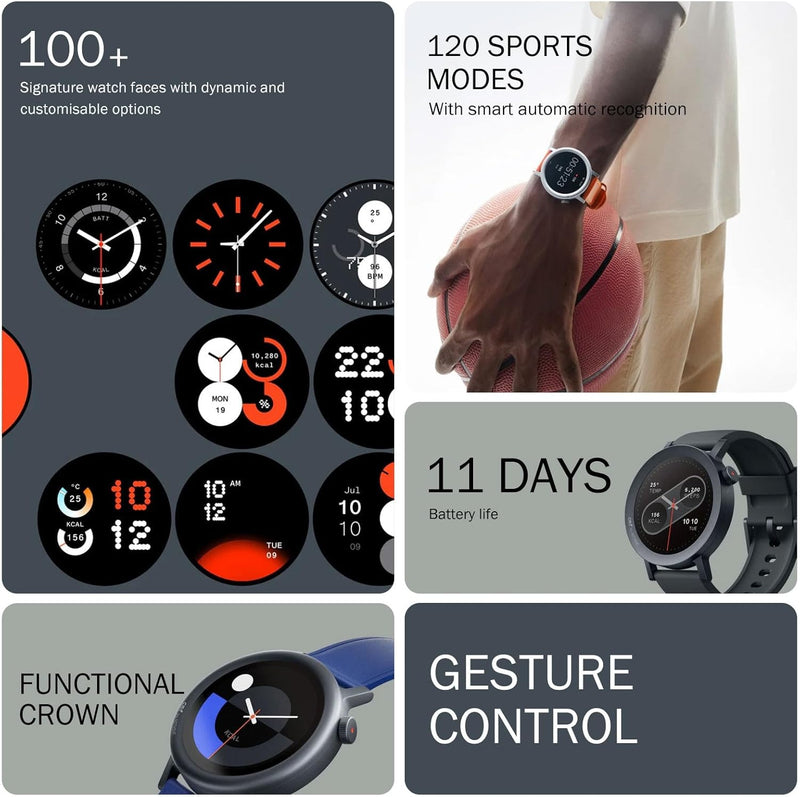 CMF BY NOTHING CMF Watch Pro 2 Smartwatch for Men Women, Fitness Tracker with Heart Rate, SPO₂ Monitoring,120 Sports Model, Bluetooth Calls with AI Noise Reduction, IP68 Waterproof with GPS for Androi