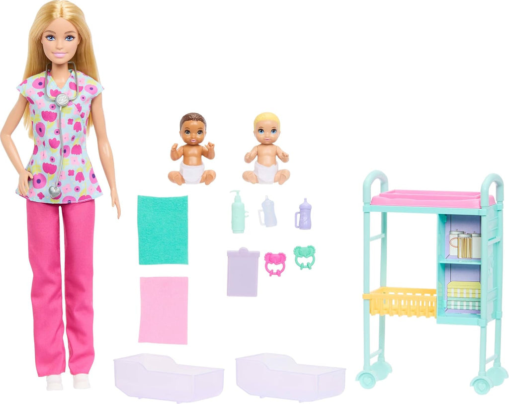 Barbie Careers Baby Doctor Themed Doll and Playset
